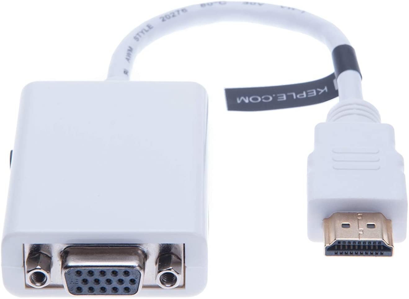 HDMI to VGA Adapter 1080P with Audio Port Gold-Plated Converter Male to Female & 3.5mm Audio Output Cable for Monitor PC Laptop Ultrabook Notebook Asus Lenovo Samsung Sony HDTV PS3 Xbox