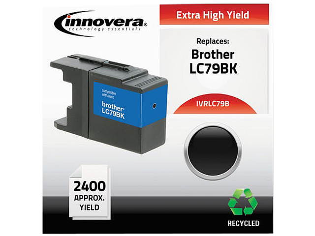 Innovera IVRLC79B Black Remanufactured LC79BK Extra High-Yield Ink, 2400 Page-Yield