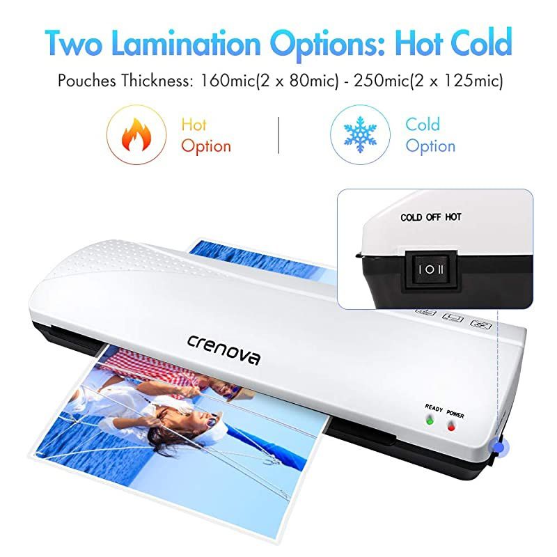13 Inches Laminator A3 with 20 Laminating Pouches Paper Trimmer Corner Rounder