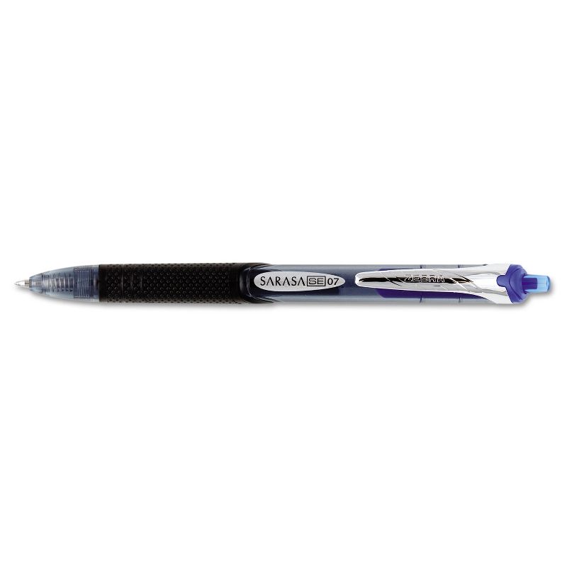 Zebra Sarasa SE Retractable Gel Pen Blue Ink Medium Dozen 46420