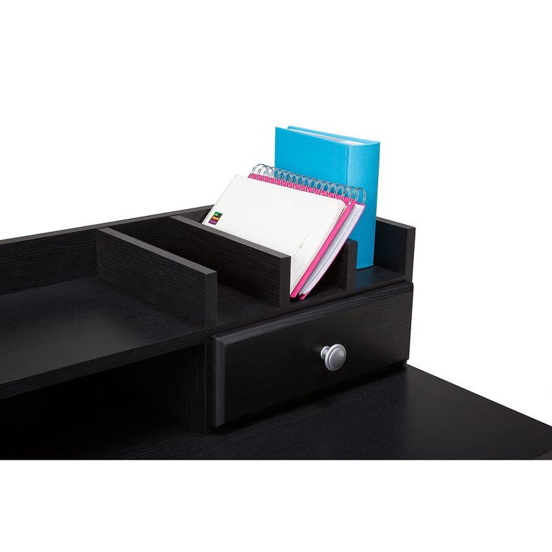 Kathy Ireland Office By Connecticut L Desk And Organizer Black - Bush Furniture