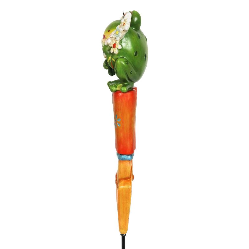 14.96" Plastic Frog Pruner Garden Plant Stake - Exhart