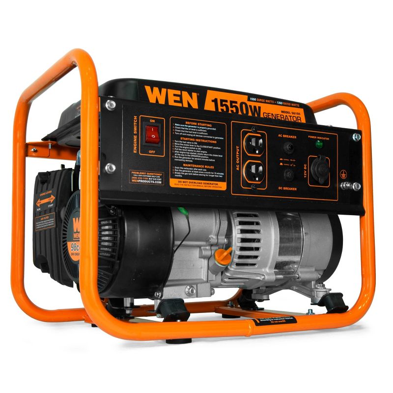WEN 56155 4-Stroke 98cc 1550W Portable Power Generator