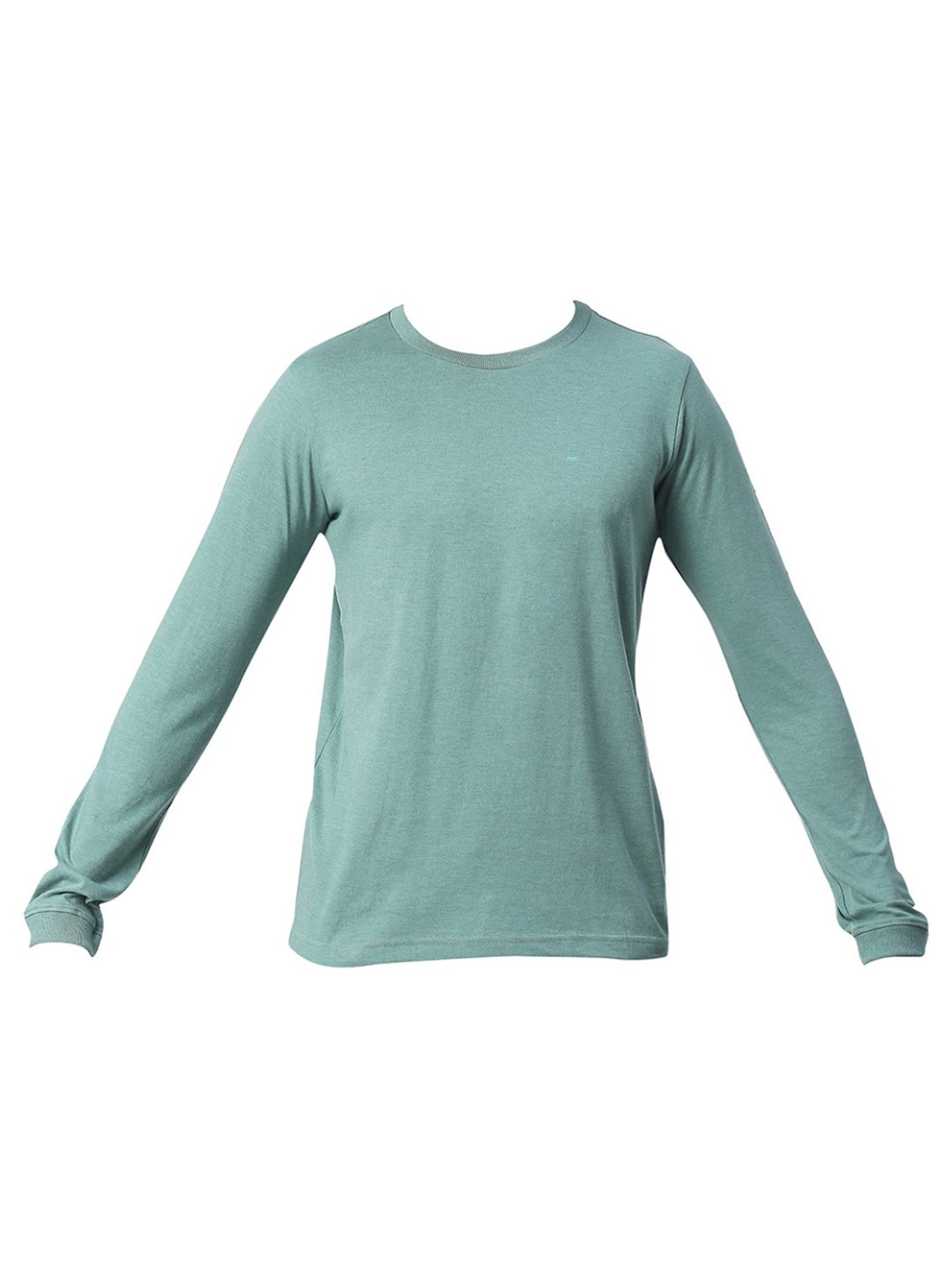 Basics Green Slim Fit Printed T-Shirt