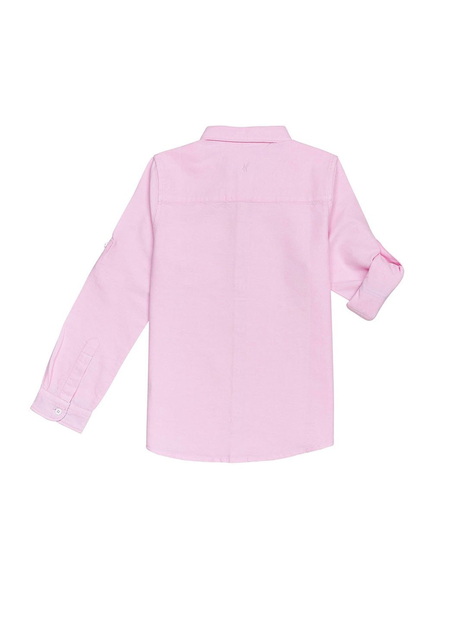 H by Hamleys Boys Pink Solid Full Sleeves Shirt
