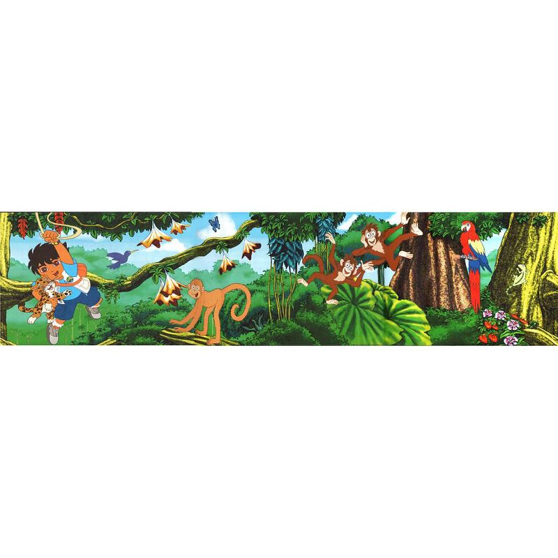 Go Diego Wall BorderJungle Run Prepasted Accent Roll - Go, Diego, Go!..