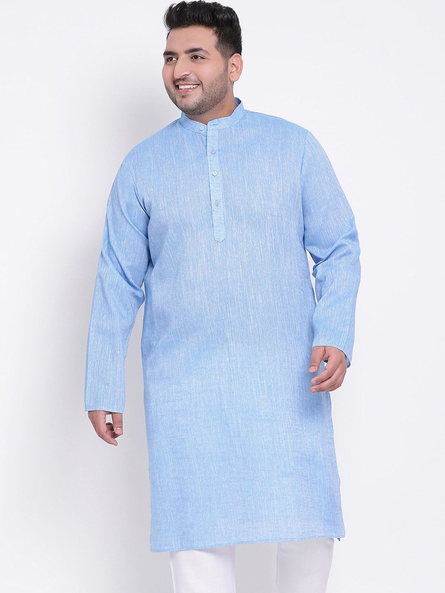 Manthan Fawn & White Regular Fit Kurta