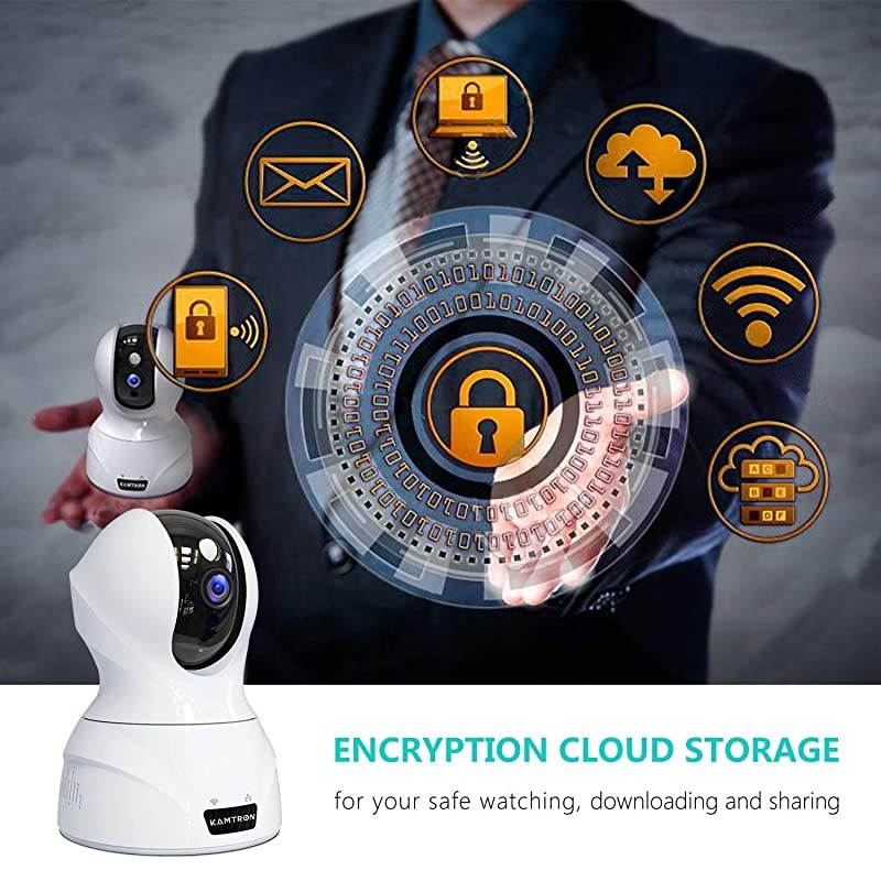 Wireless Security Camera, HD WiFi Security Surveillance IP Camera Home Monitor with Motion Detection Two-Way Audio Night Vision,White (G-826w)