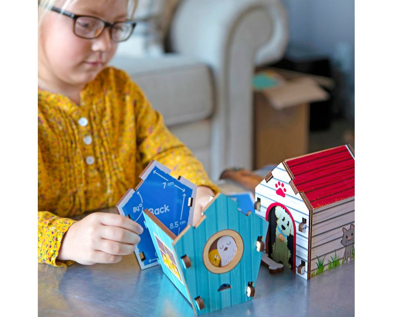  Fat Brain Toys Build It Blueprint Puzzles - Birdhouse FA228-3