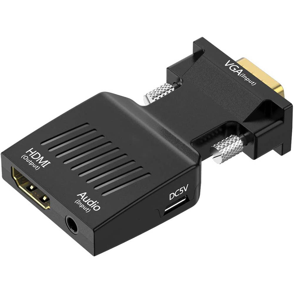 VGA to HDMI Adapter,  VGA to HDMI Adapter with Audio/1080p Video Output,VGA to HDMI (Male to Female) Converter Dongle adaptador for Monitor,Computer,Laptop,Projector,VGA to HDMI Converter