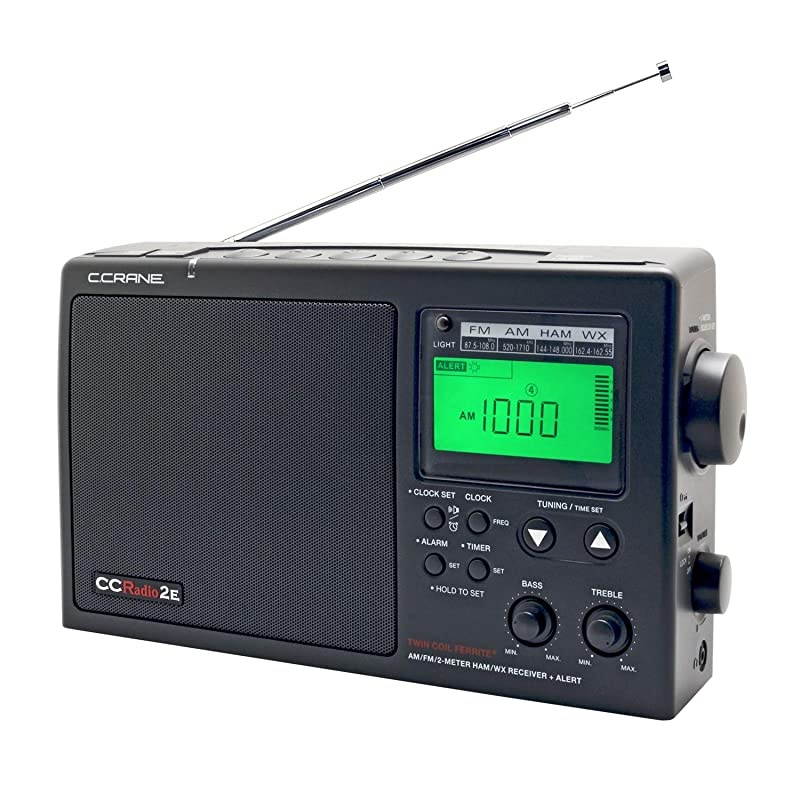 CCRadio-2E Enhanced Portable AM FM Weather and 2-Meter Ham Band (Black) CC2BE