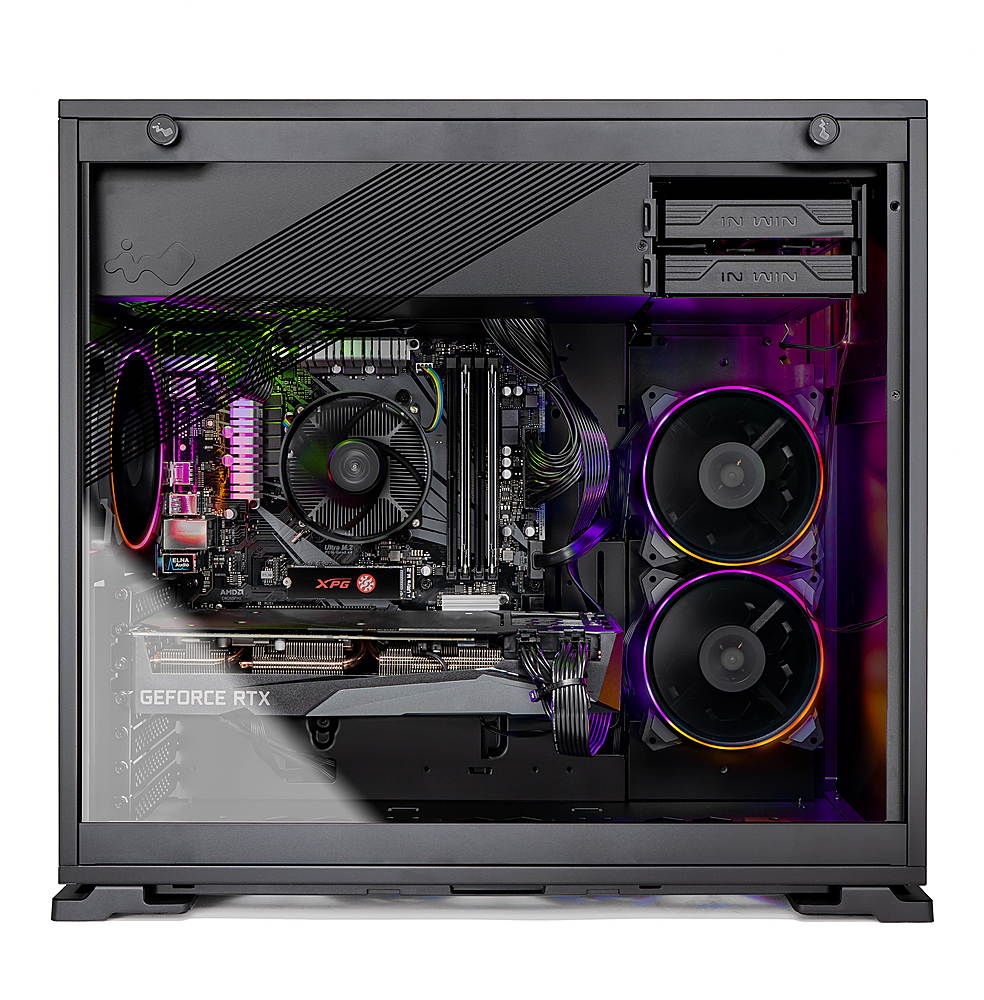 Skytech AZURE Gaming PC Desktop - AMD Ryzen 5 3600 3.60 GHz, RTX 3070 8 GB, 16 GB DDR4 3000, 1 TB NVMe SSD, B450 Motherboard, 650W Gold PSU, Windows 10 Home 64-bit, Black