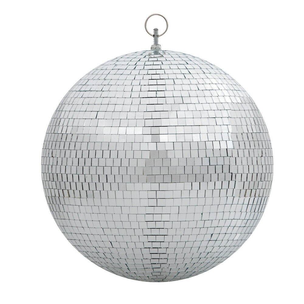 12" Large Mirror Glass Disco Ball DJ Dance Home Party Stage Lighting Bands Club