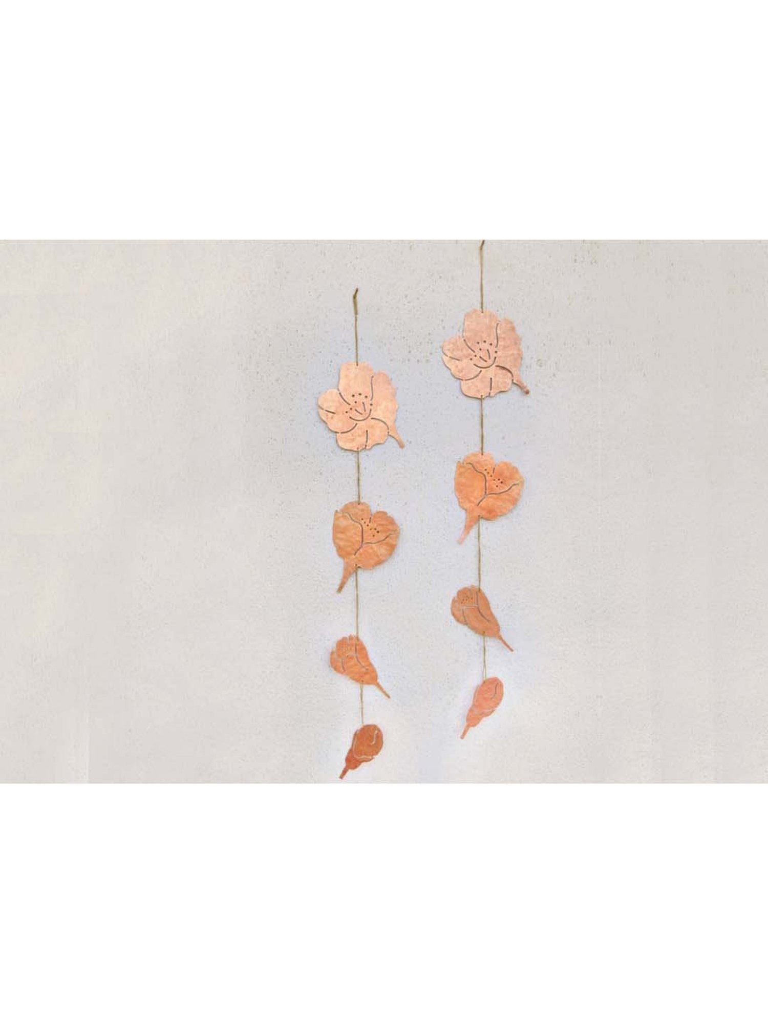 COPPRE Copper Aham Flower Line Wall Hanging - Set of 1