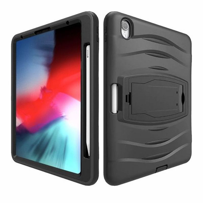 Valor Hard Dual Layer Plastic TPU Cover Case w/stand For Apple iPad Pro 12.9" (2018) - Black