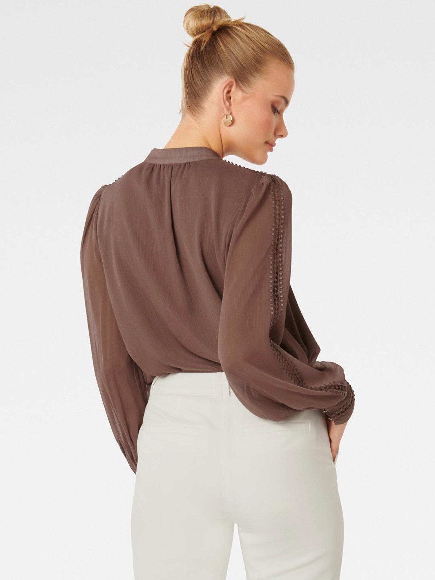Forever New Simona Trim Sleeve Blouse Top
