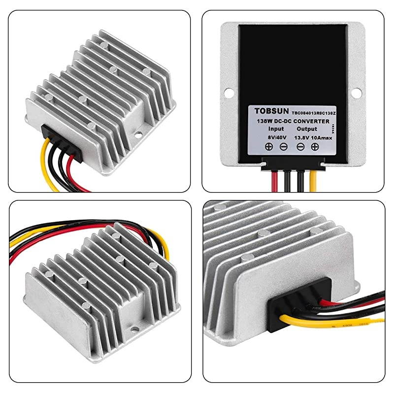 Automatic Buck Boost Converter 8V40V to 138V 10A Step Down Up Voltage Regulator Waterproof Voltage Reducer for Golf Cart Club Car LED Strip Light