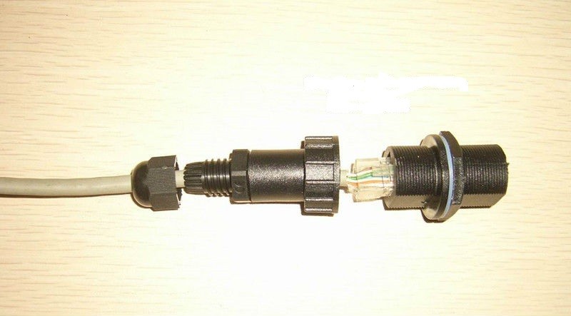 (5 Pack) RJ45 Waterproof Connector IP67 Ethernet Network Cable Connector double head Outdoor Lan Coupler Adapter  Cat5 6 8P8C,Locking Waterproof CAT6 RJ45 Female to Female Lan Ethernet Network coupler