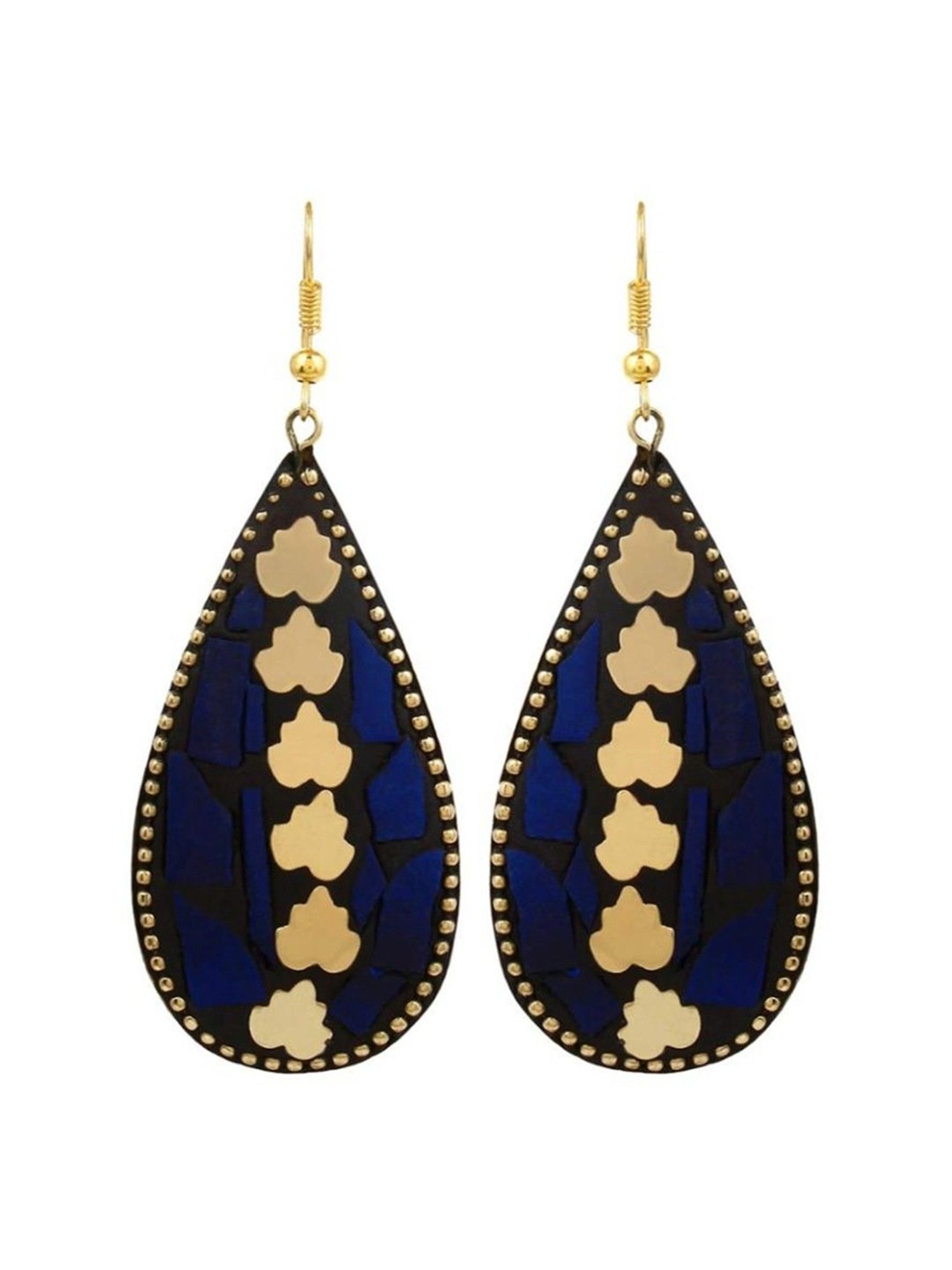 YouBella Gold-Plated Multi Stylish Afghani Tibetan Dangler Earrings for Women - Set of 6