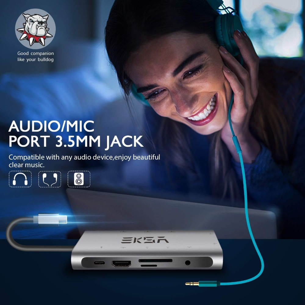 USB C Hub, 11 in 1 USB C to HDMI Adapter with 1000M Ethernet, 4K HDMI, 1080P VGA,Power Delivery PD Charging Port, 3 USB 3.0 Ports Adapter Compatible for MacBook Pro, ChromeBook, XPS, and USB C Devices