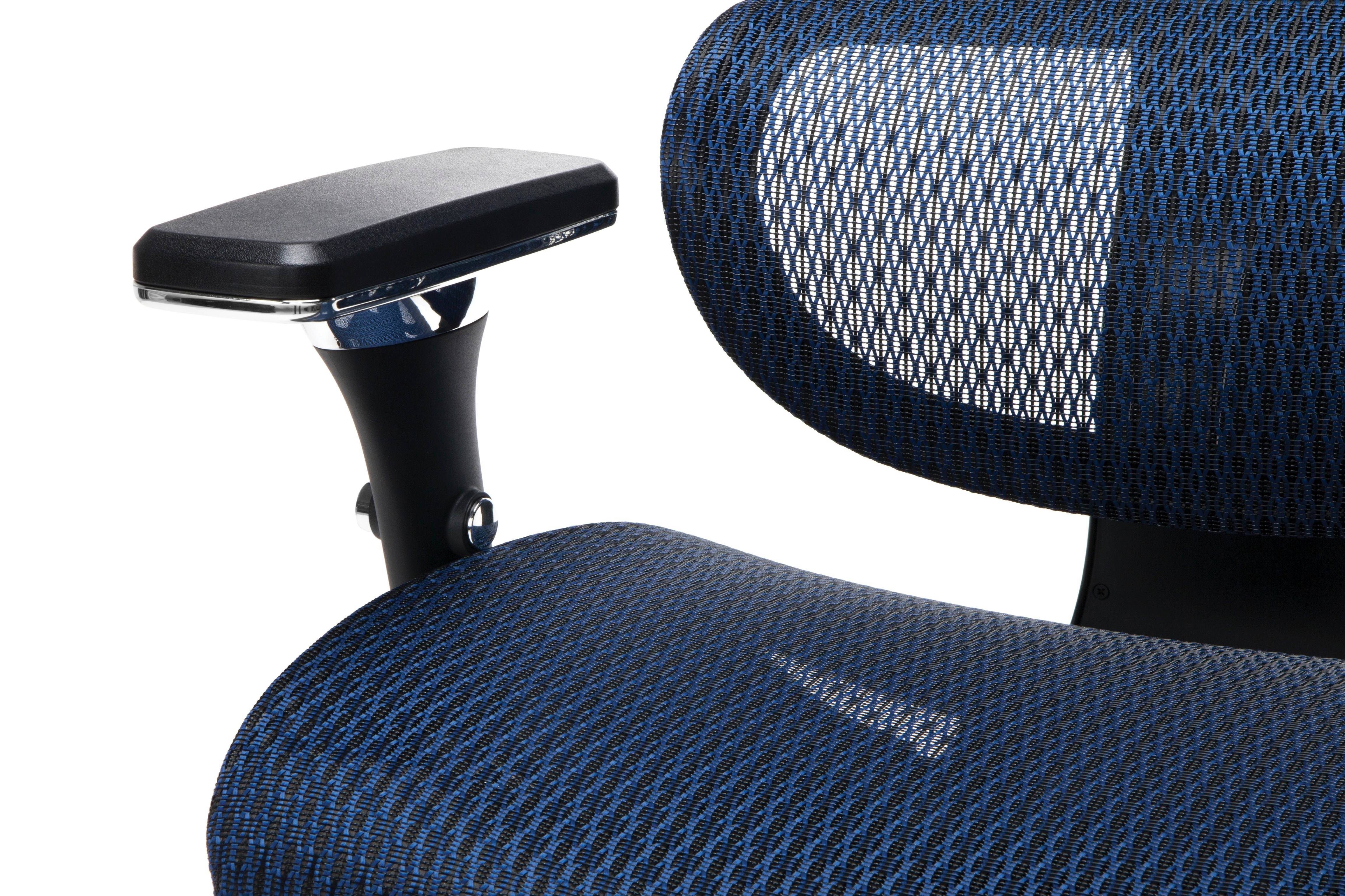 OFM Ergo Office Chair featuring Mesh Back and Seat with Optional Headrest, in Blue (540-BLU)