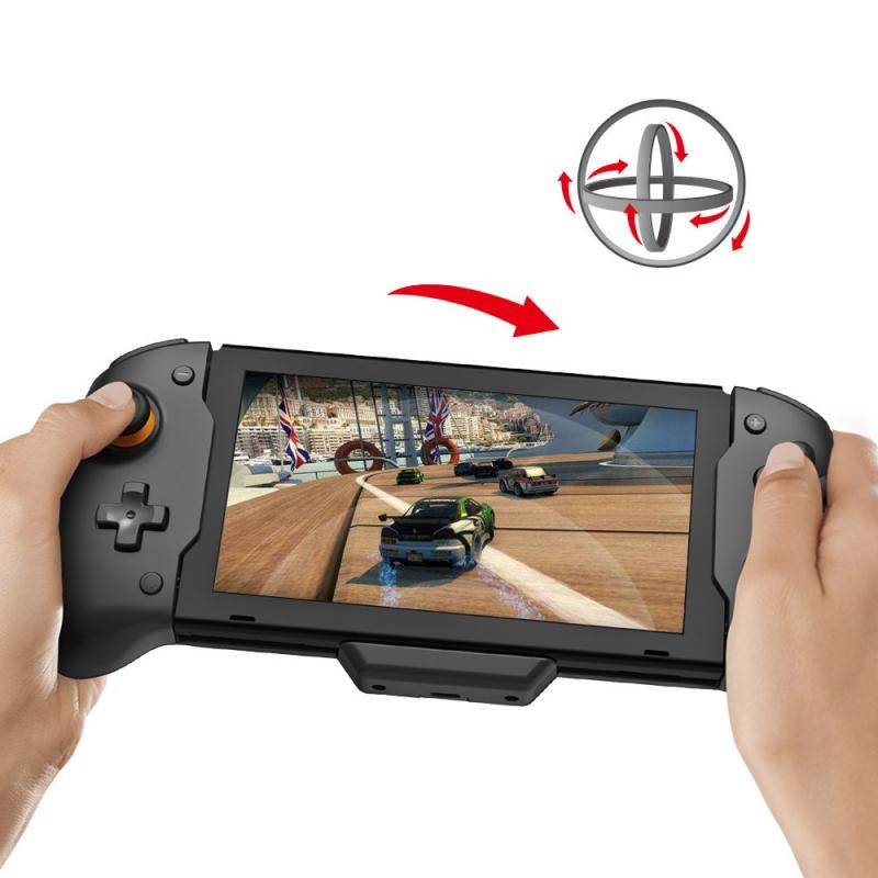 Yijianxi Handheld Controller Grip Console Gamepad Double Motor Vibration Built-in 6-Axis Gyro Sweat-proof for Nintendo Switch