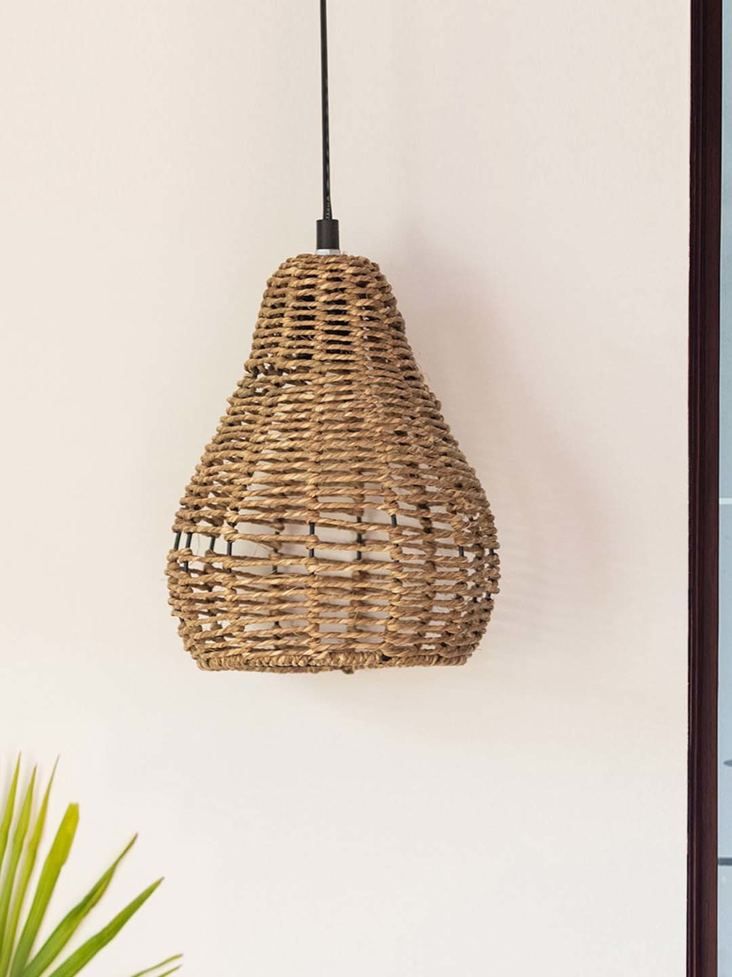 ExclusiveLane Paradise Brown Iron Handwoven Hanging Pendant Lamp