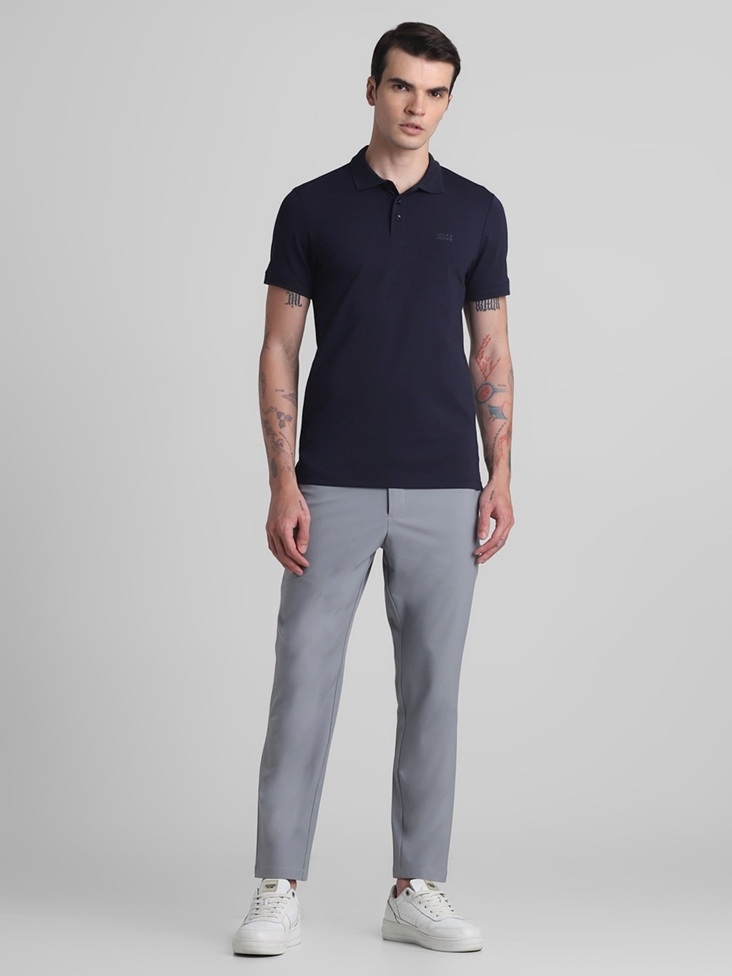 Jack & Jones Peacoat Slim Fit Polo T-Shirt