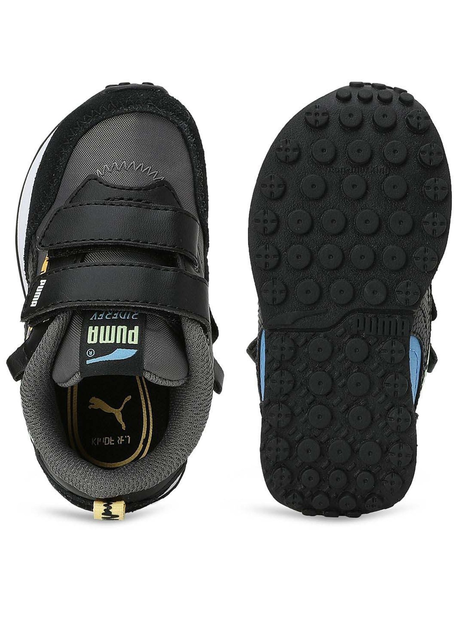 Puma Kids Rider FV Mix Match Grey & Black Casual Sneakers