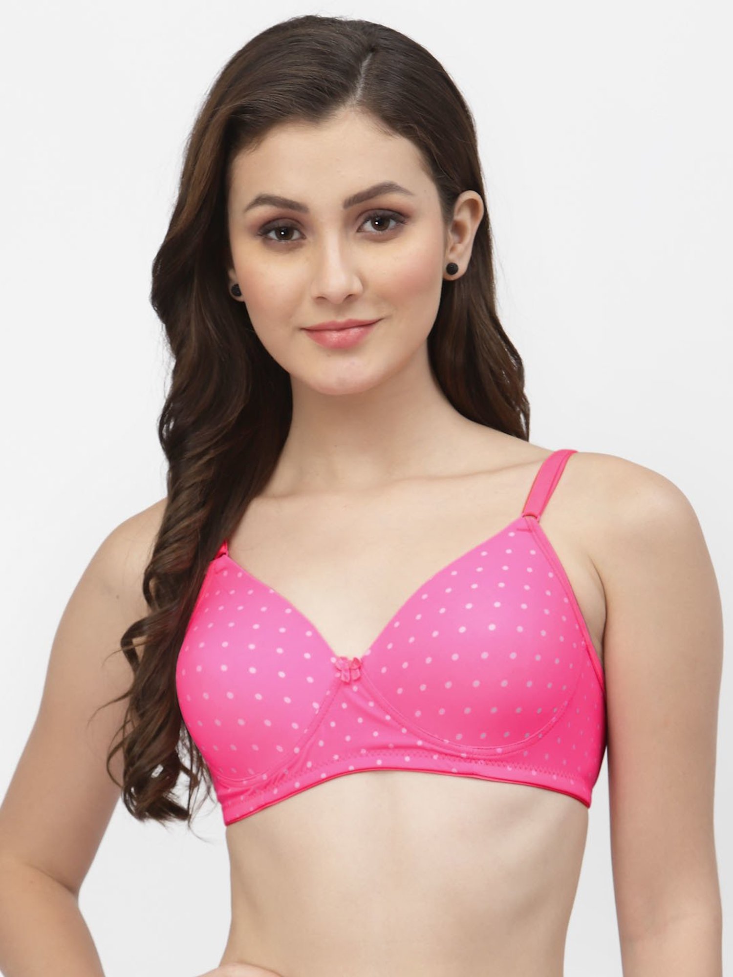 Cukoo Pink Printed Full Coverage Padded Everyday Bra