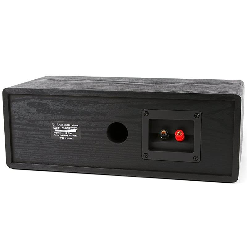 MB42-C Center Channel Speaker with Dual 4-Inch Carbon Fiber Woofer and Silk Dome Tweeter (Black, Each)