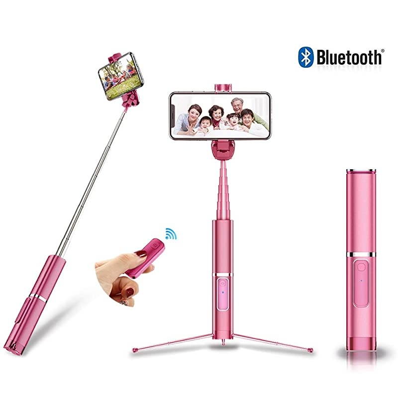 Stick Bluetooth Extendable Stick Tripod with Detachable Wireless Remote and Tripod Stand Stick for iPhone Xs MAXXRXSXiPhone 88 PlusiPhone 6iPhone 7Galaxy S9S9 Plus