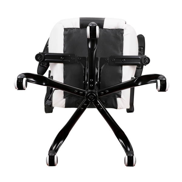 Gaming Chairs, Office Swivel Chairs, with Headrest and Lumbar Pillow, Black-White