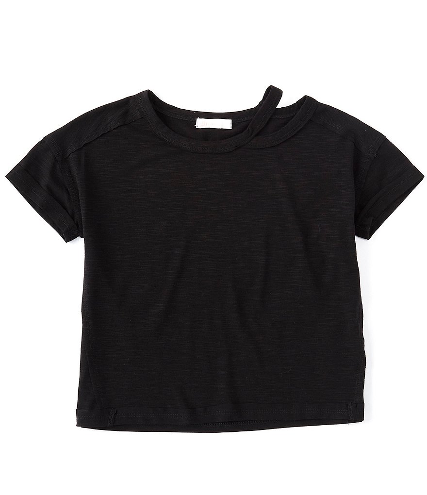 GB GB Girls Big Girls 7-16 Short Sleeve Split-Neck Tee