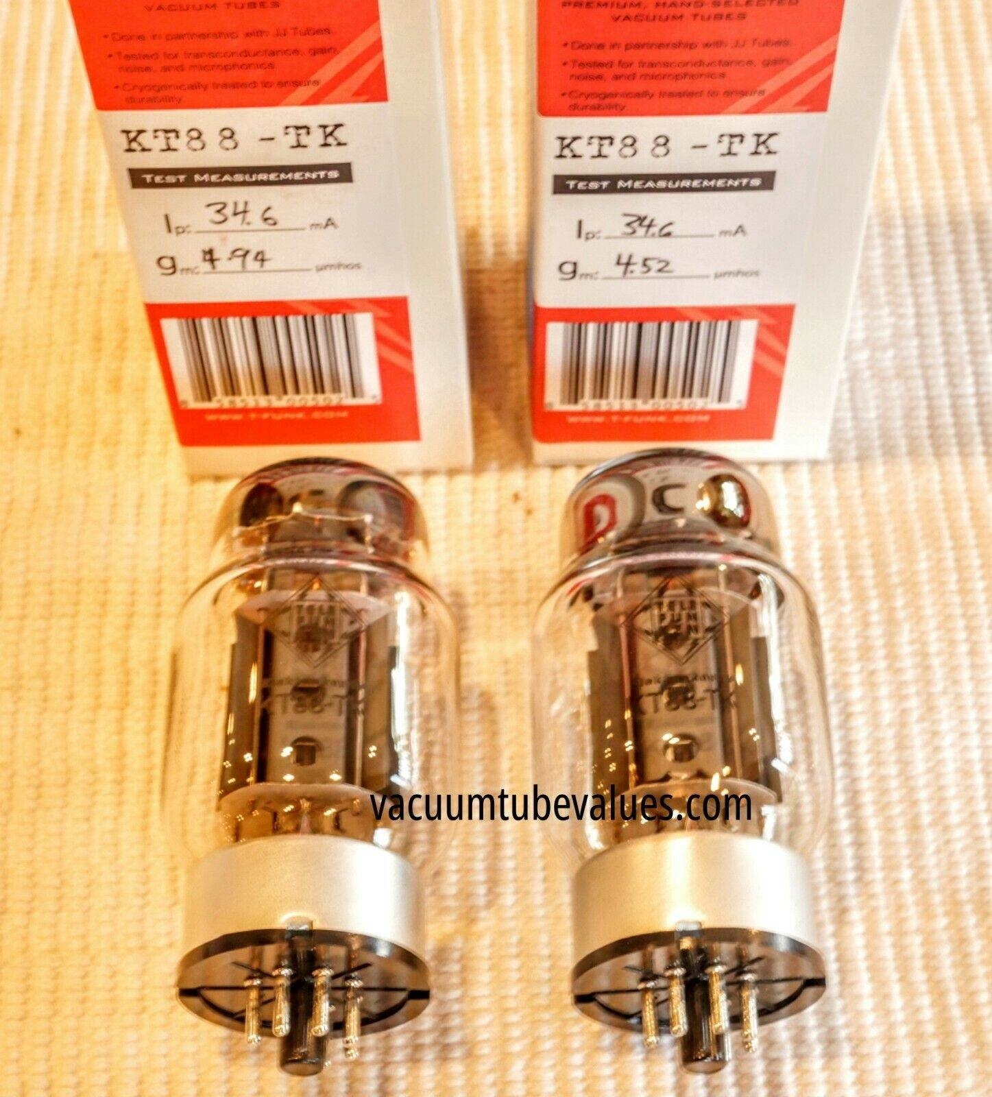 PAIR Telefunken Elektroakustik Factory Matched  KT88 KT88-TK Black Diamond NEW