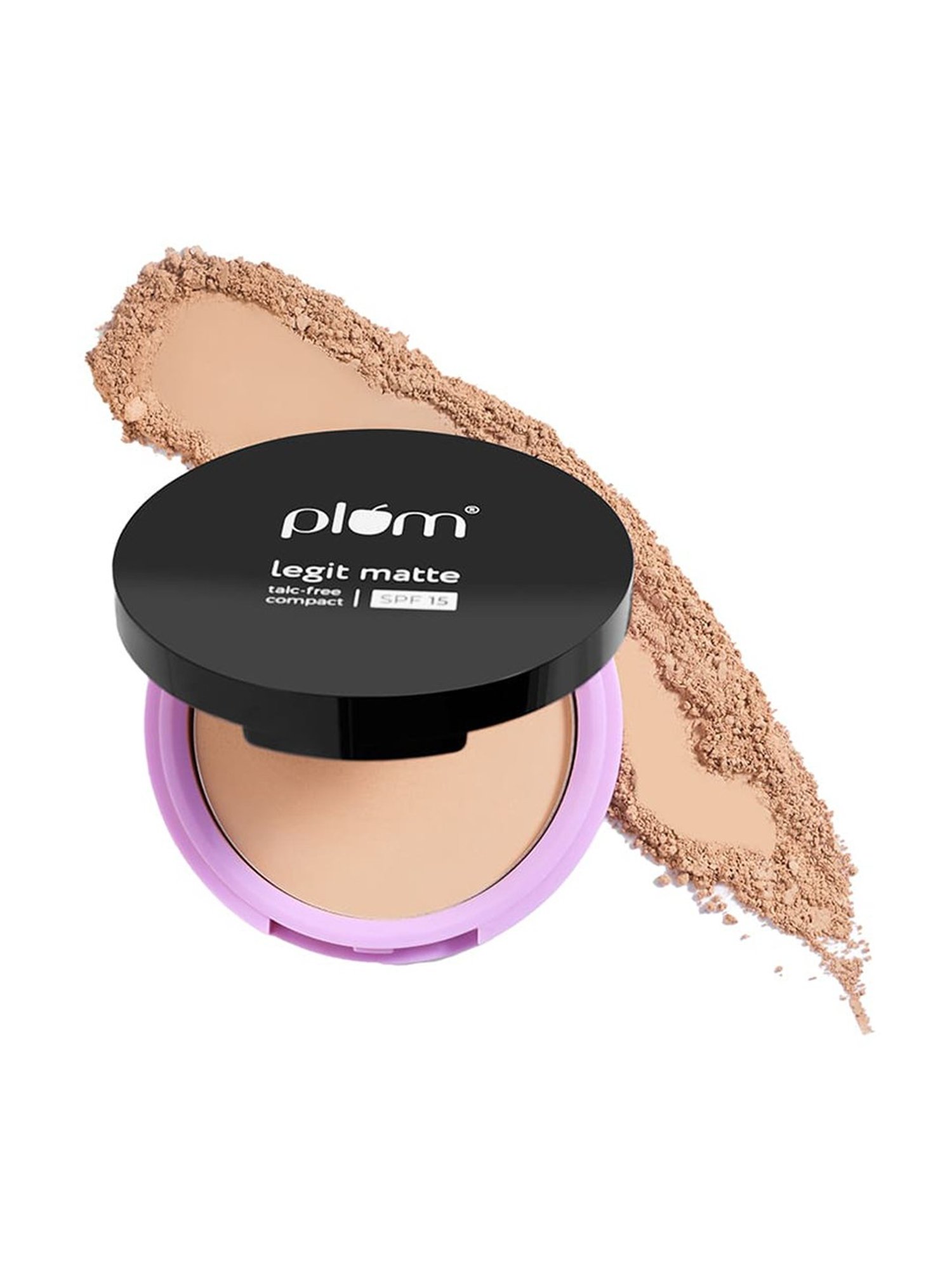 Plum Legit Matte Talc-Free Compact With SPF 15 Sunkissed Gold 120N - 9 gm