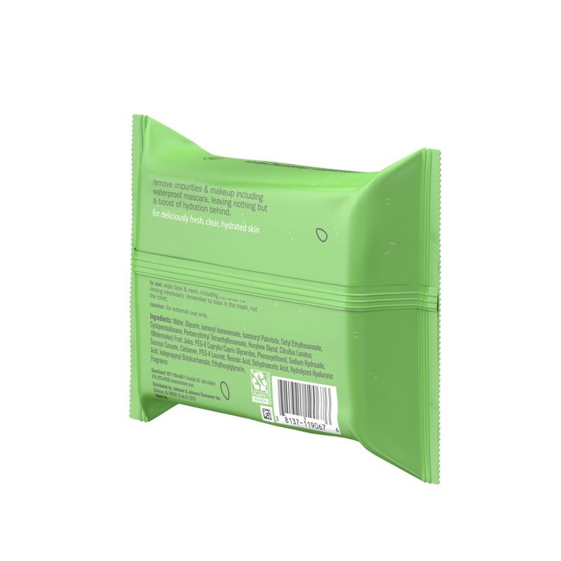 Clean & Clear Watermelon Cleansing Wipes - 25ct