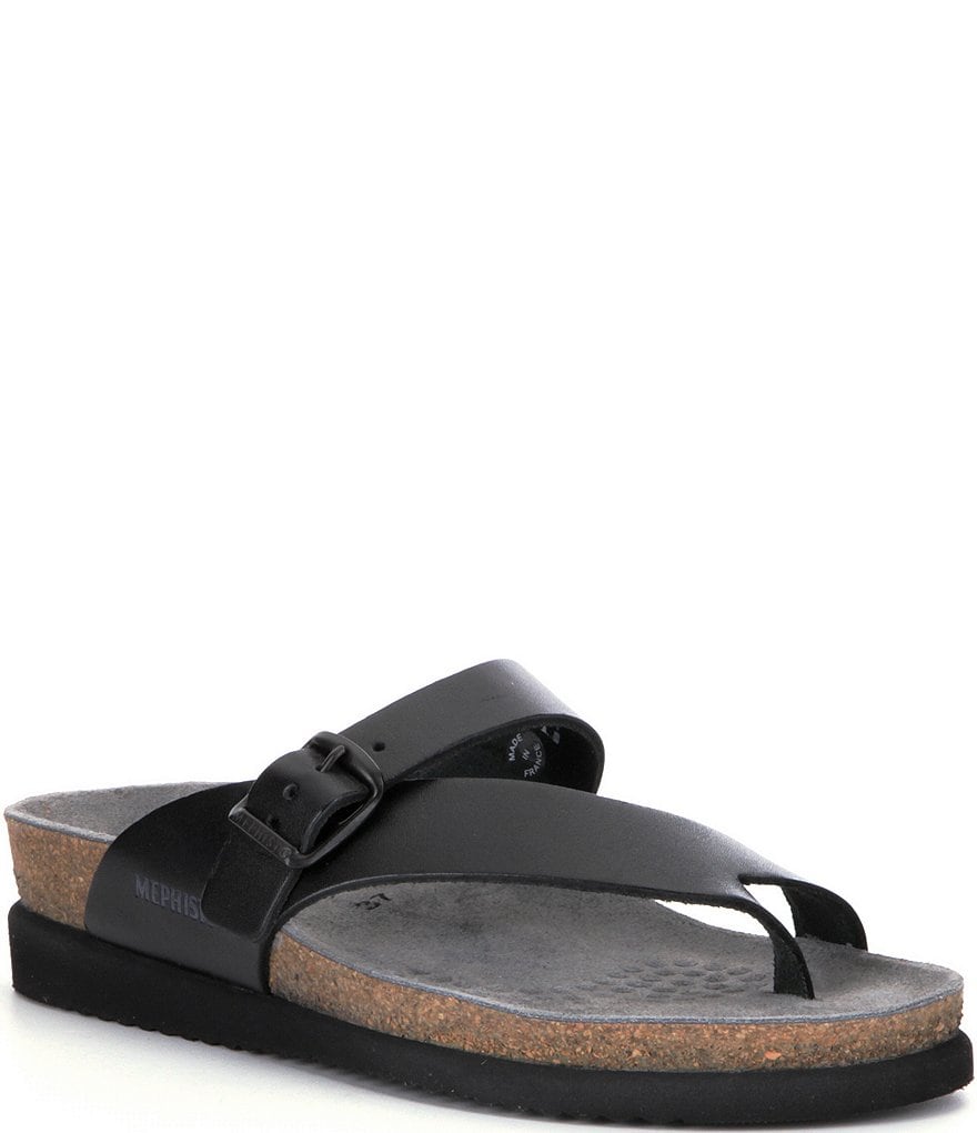 Mephisto Helen Buckle Detail Leather Casual Sandals