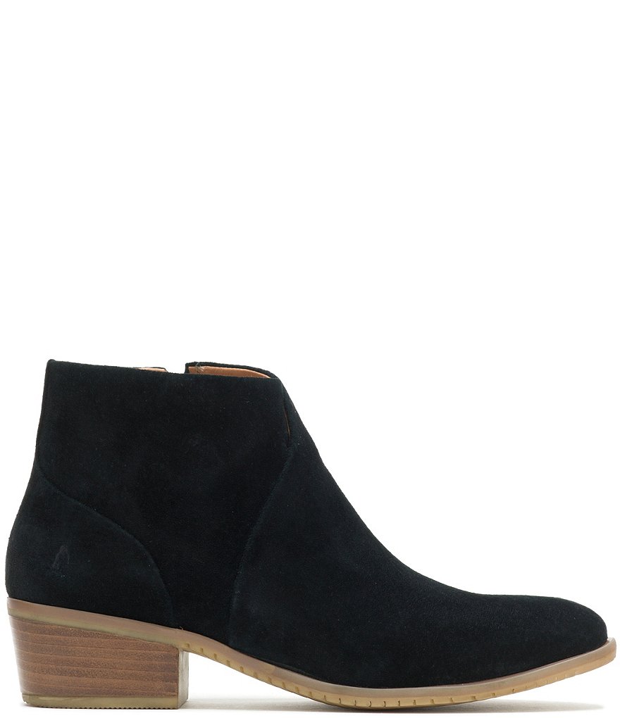 Hush Puppies Sienna Suede Block Heel Booties