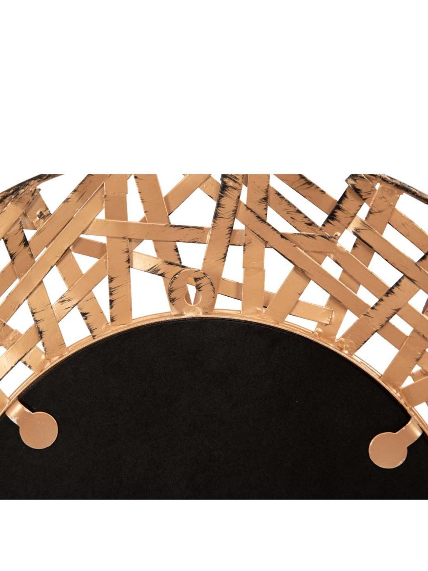 Home4U Gold & Brown Metal Mirror - Set of 1