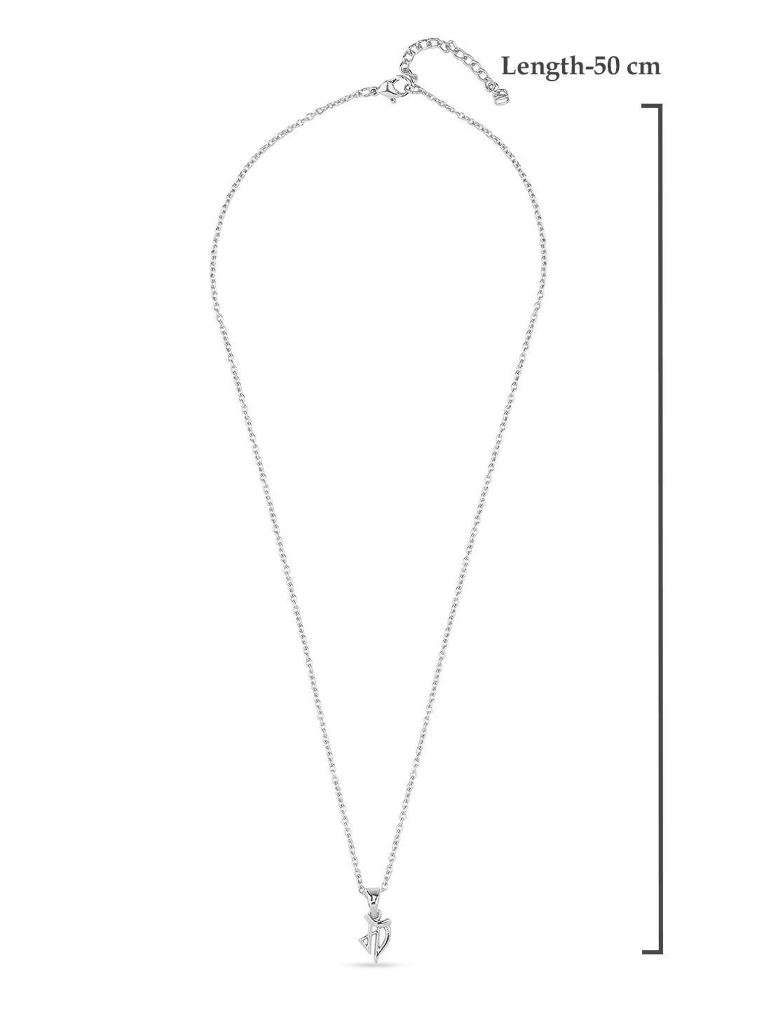 The Bro Code Silver-Plated Maa Pendant Necklace for Men