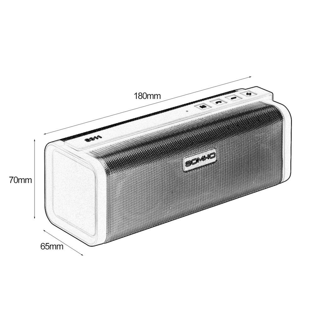 SOMHO Mini Bluetooth Loud Speaker with 2 Horn Stereo Hands Free Subwoofer S311