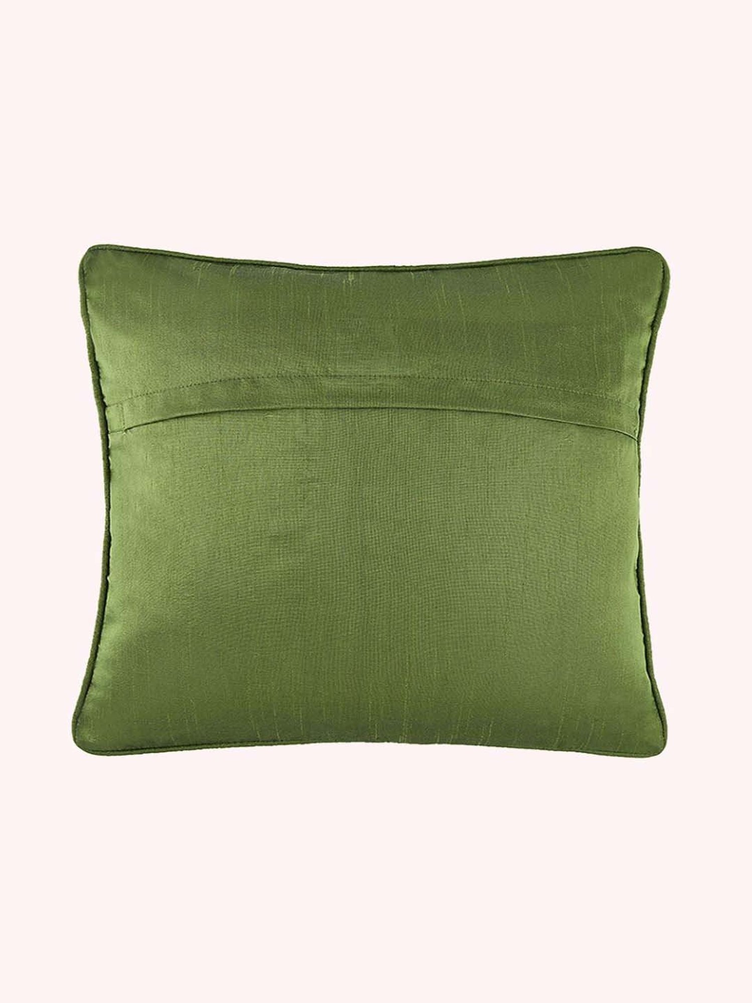Living Scapes by Pantaloons Green Cotton Cushion Cover