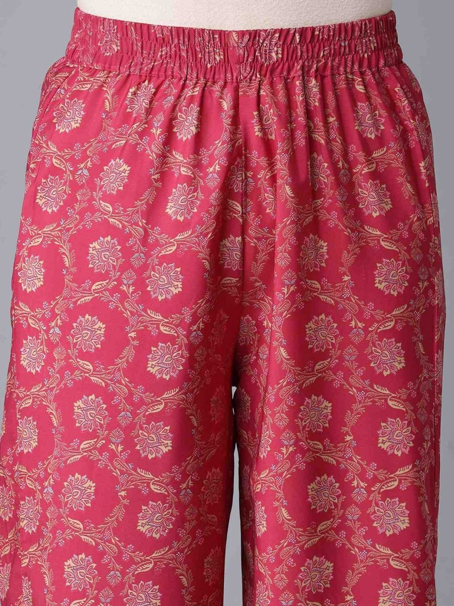 Aure by Aurelia Blue & Pink Embellished Kurta Palazzo Set