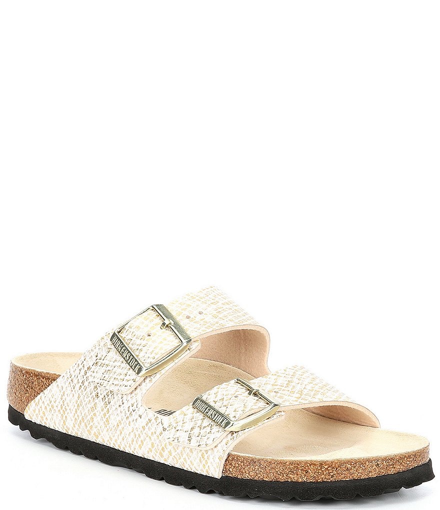 Birkenstock Women's Arizona Python Embossed Double Buckle Sandals