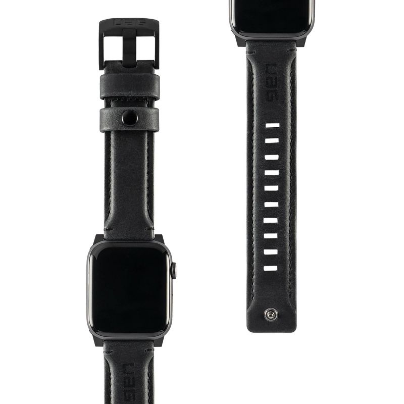Urban Armor Gear (UAG) Apple Watch 42/44mm (Series 6/5/4 & Watch SE) Leather Strap - Black