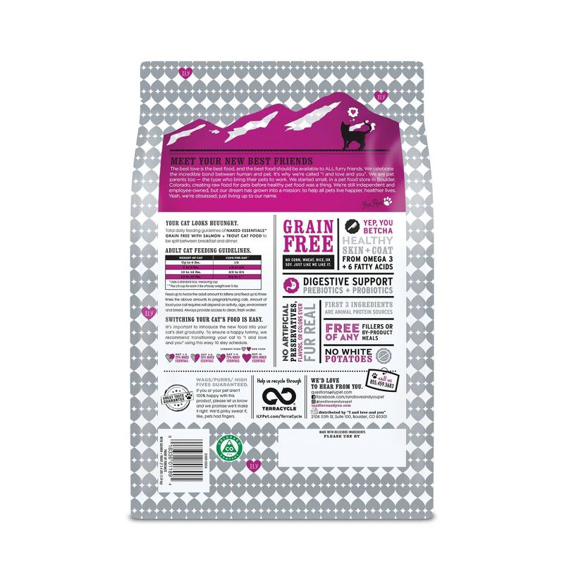 I and Love and You Naked Essentials Salmon and Trout Dry Cat Food - 3.4lbs