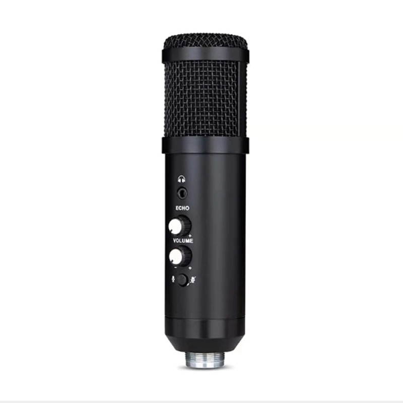 Professional USB Microphone BM800 Condenser Microphone With Ear Return Monitor Microphone Mute Reverb Computer Microphone MIC fo
