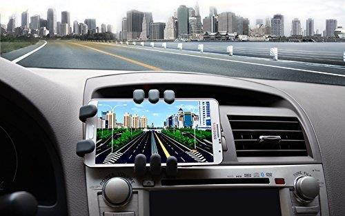 Steelcraft Car Phone Holder Mount Universal Cell Silicon Holder Car Cradle Black Fit for 5.5'' to 6.5" All Smartphones (Include Apple iPhone, Samsung, HTC, Huawei) and GPS Devices