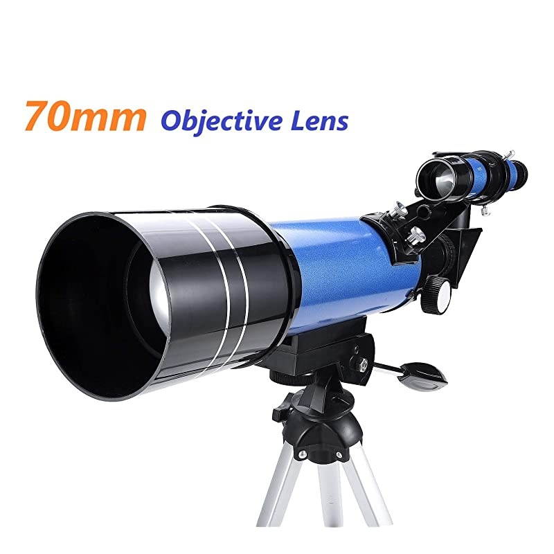 70mm Refractor Telescope with Tripod amp Finder Scope Portable Telescope for Kids amp Astronomy Beginners Travel Scope with 4 Magnification eyepieces amp Phone Adapter